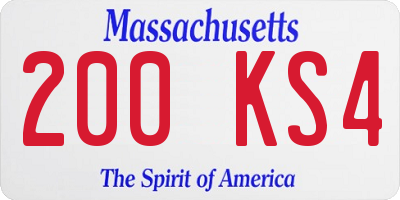 MA license plate 200KS4