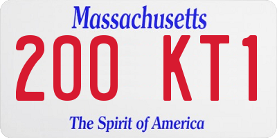MA license plate 200KT1