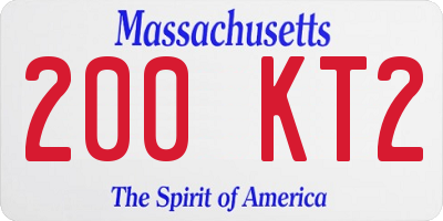 MA license plate 200KT2