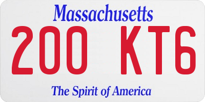 MA license plate 200KT6