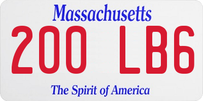MA license plate 200LB6