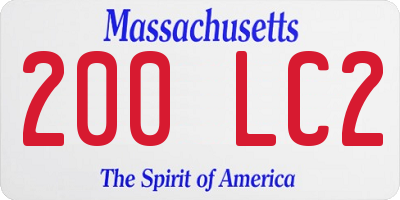 MA license plate 200LC2