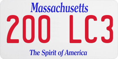 MA license plate 200LC3