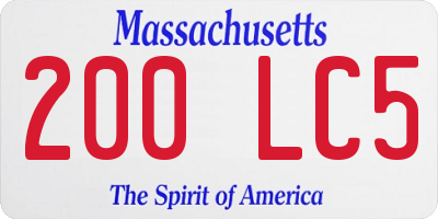 MA license plate 200LC5