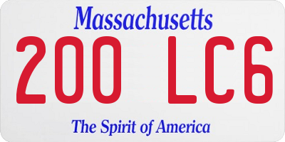 MA license plate 200LC6