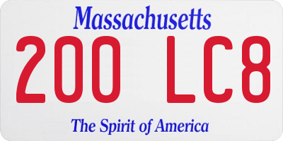 MA license plate 200LC8