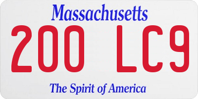 MA license plate 200LC9