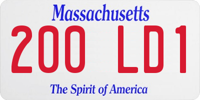 MA license plate 200LD1