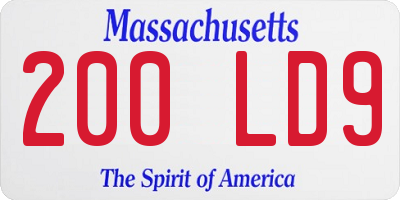 MA license plate 200LD9