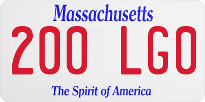 MA license plate 200LG0