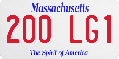 MA license plate 200LG1