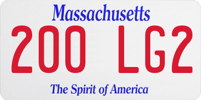 MA license plate 200LG2