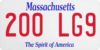 MA license plate 200LG9