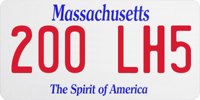 MA license plate 200LH5