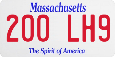 MA license plate 200LH9