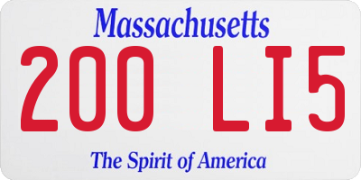 MA license plate 200LI5
