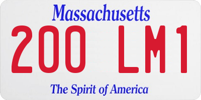 MA license plate 200LM1