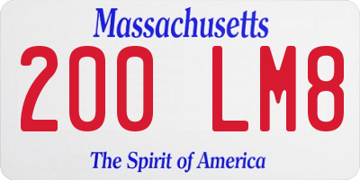 MA license plate 200LM8