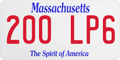 MA license plate 200LP6