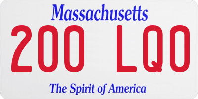 MA license plate 200LQ0