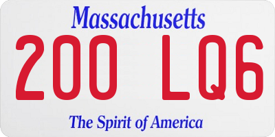 MA license plate 200LQ6