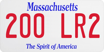 MA license plate 200LR2