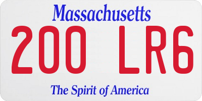 MA license plate 200LR6