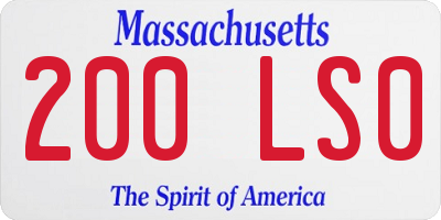 MA license plate 200LS0