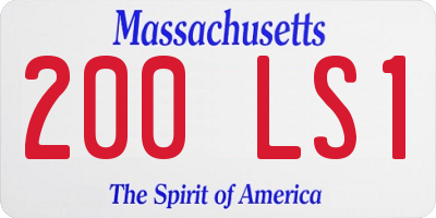 MA license plate 200LS1