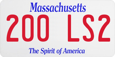 MA license plate 200LS2