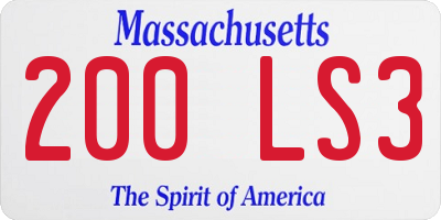 MA license plate 200LS3