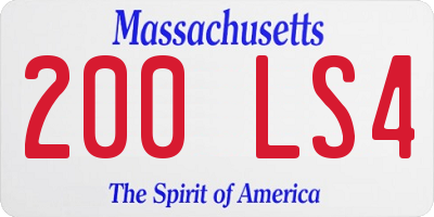MA license plate 200LS4