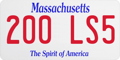 MA license plate 200LS5