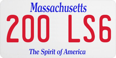 MA license plate 200LS6