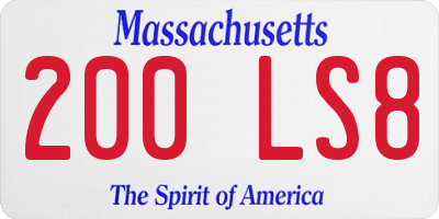 MA license plate 200LS8