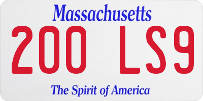 MA license plate 200LS9