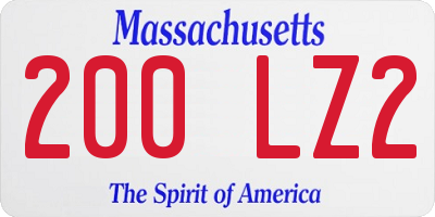 MA license plate 200LZ2