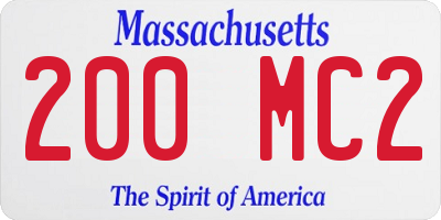 MA license plate 200MC2