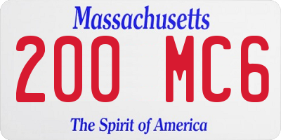 MA license plate 200MC6
