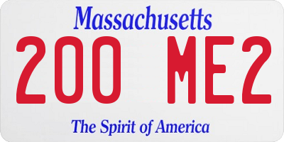 MA license plate 200ME2
