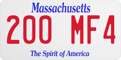 MA license plate 200MF4