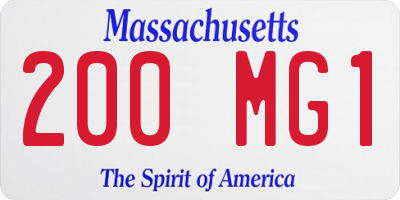 MA license plate 200MG1