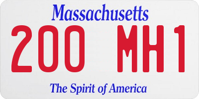 MA license plate 200MH1