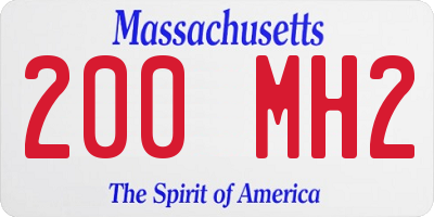 MA license plate 200MH2