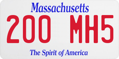 MA license plate 200MH5