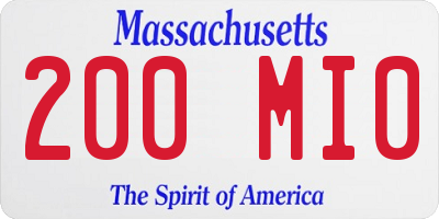MA license plate 200MI0