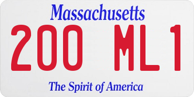 MA license plate 200ML1