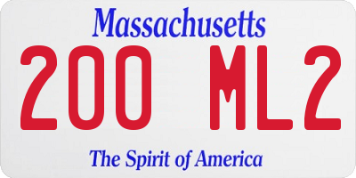 MA license plate 200ML2