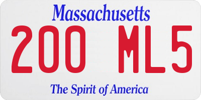 MA license plate 200ML5
