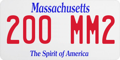 MA license plate 200MM2